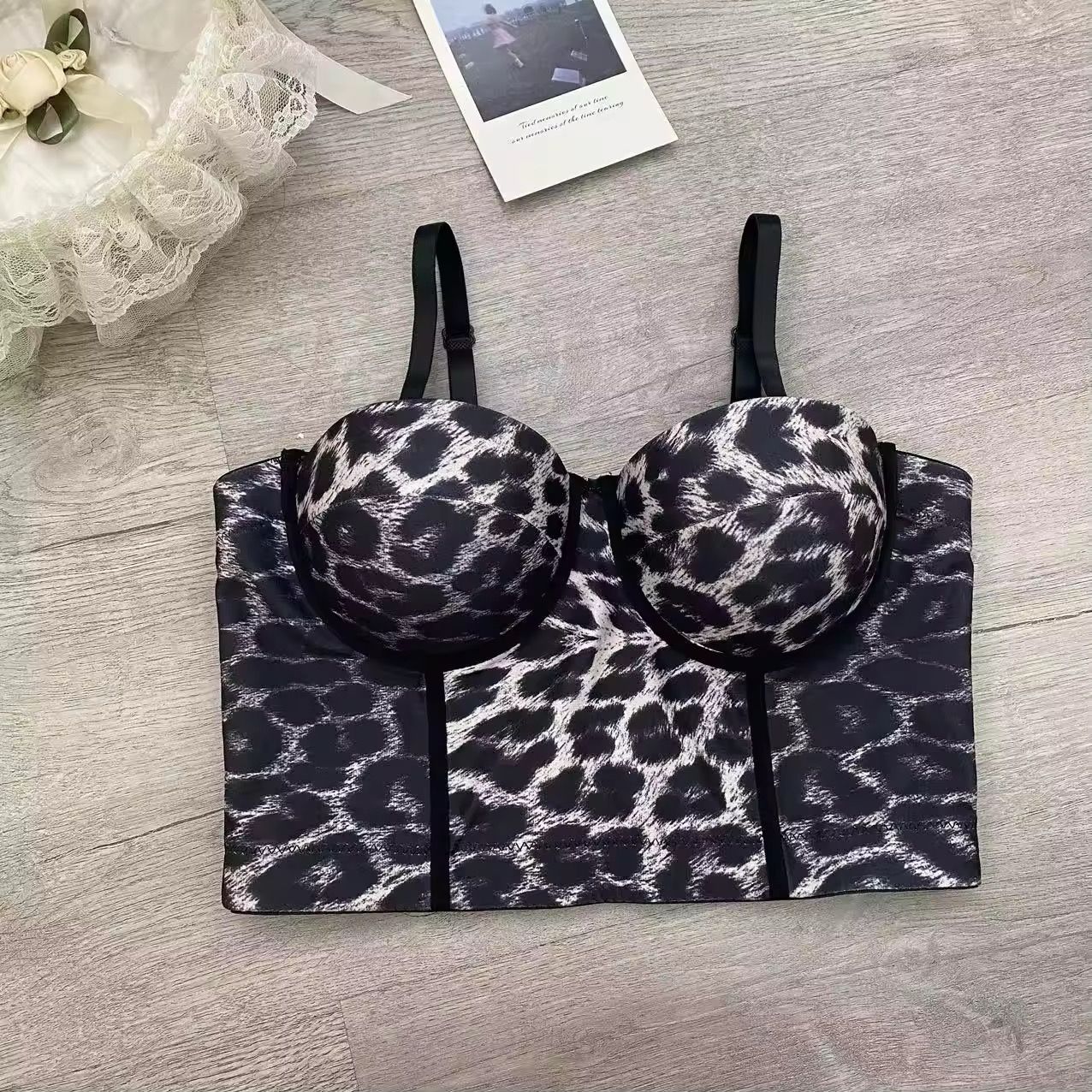 Pack Of 2 Plus Size Luxe Leopard Satin Corset Bra – Bold, Beautiful & Fierce
