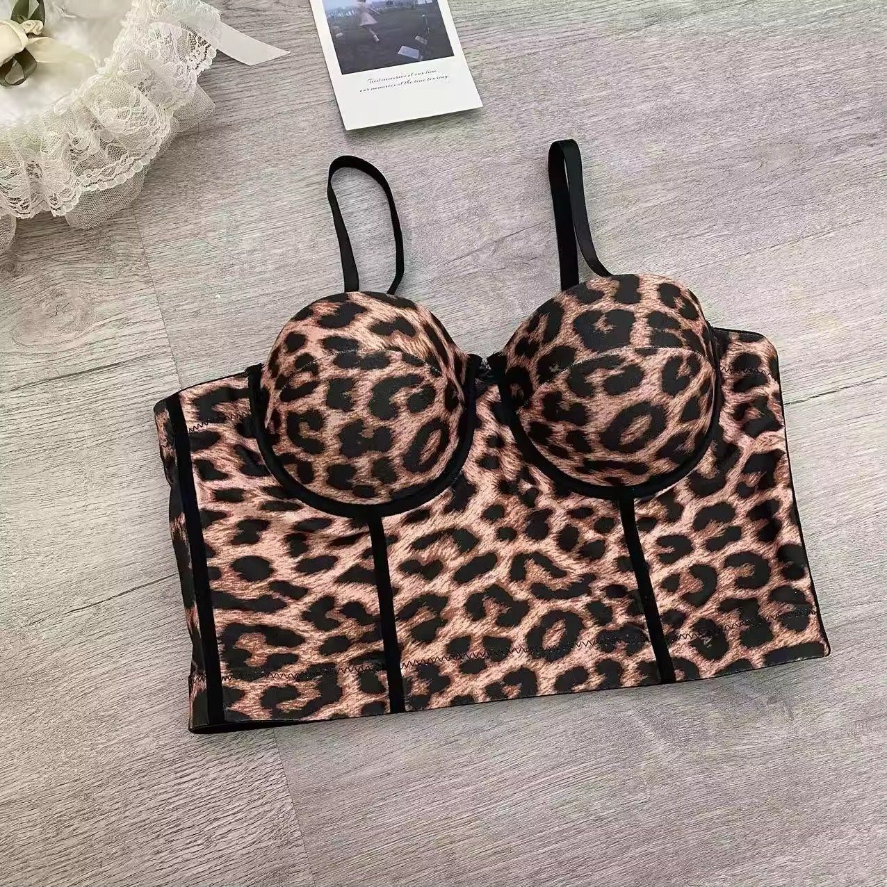 Pack Of 2 Plus Size Luxe Leopard Satin Corset Bra – Bold, Beautiful & Fierce