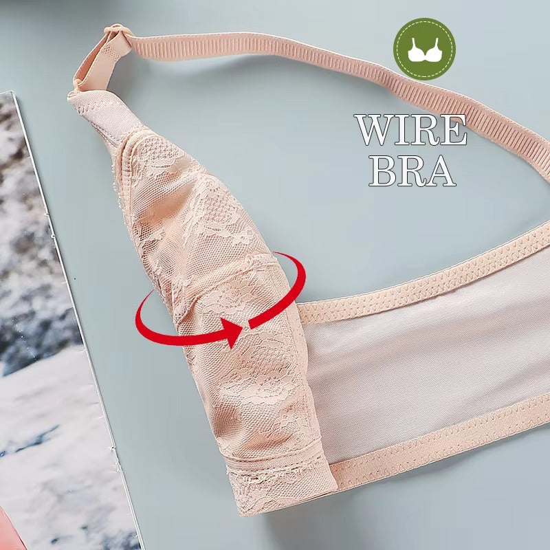Pack Of 2 Sexy & Supportive: Women's Ultra-Thin Lace Push-Up Bra – Wireless & Transparent