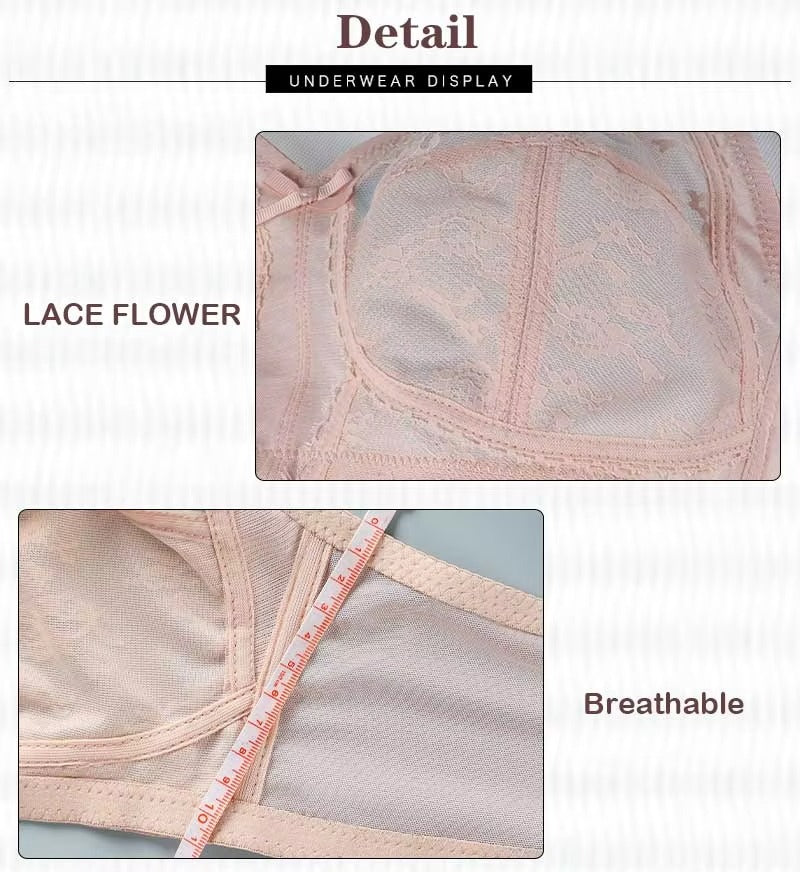 Pack Of 2 Sexy & Supportive: Women's Ultra-Thin Lace Push-Up Bra – Wireless & Transparent